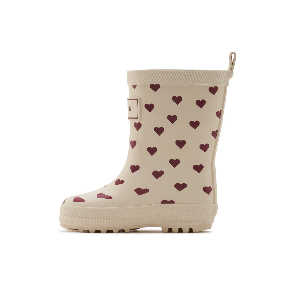 Yellow Shoes | Baby-Rainwear-Girls-Lined Boot | HEARTS | 