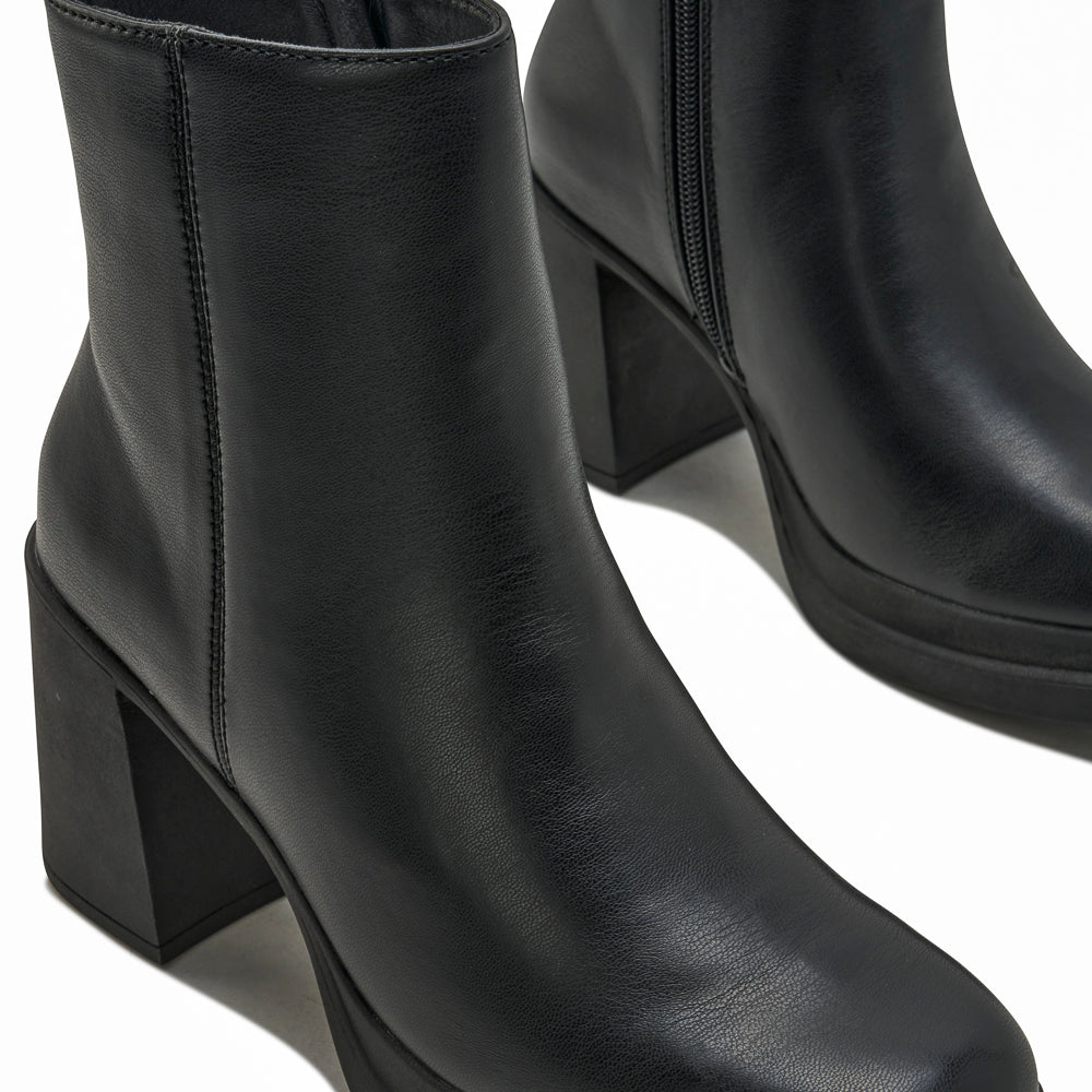 Yellow Shoes | Womens-Light Boots-Dress-Low Shaft & Med Heel | NIKKI | 