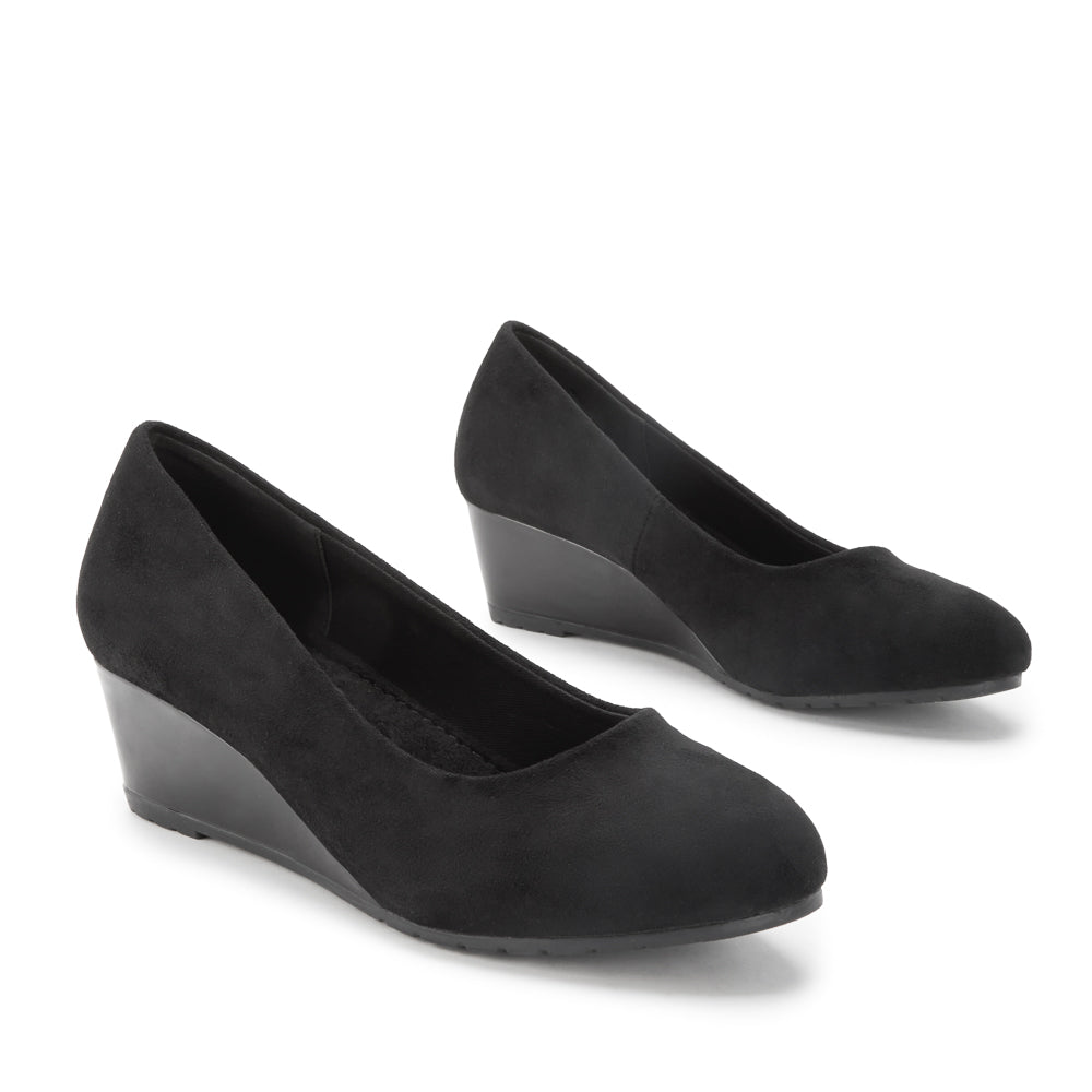 Yellow Shoes | Womens-Shoes-Dress-Wedge-Low | SATIN | 