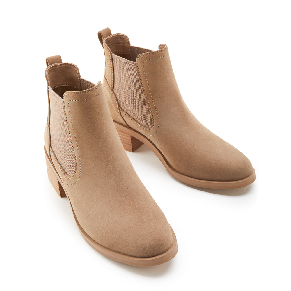 Yellow Shoes | Womens-Light Boots-Casual-Low Shaft & Med Heel | PERKINS CHELSEA | 