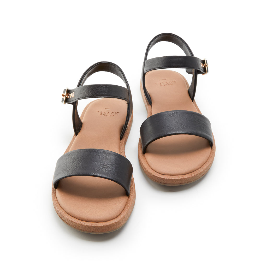 Yellow Shoes | Womens-Sandals-Casual-Flat/Ankle strap | LEONORE | 