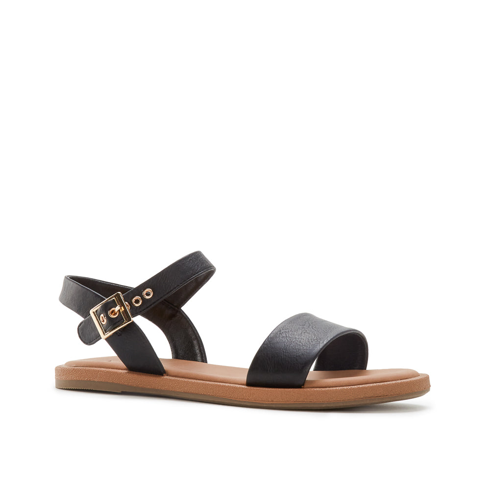 Yellow Shoes | Womens-Sandals-Casual-Flat/Ankle strap | LEONORE | 