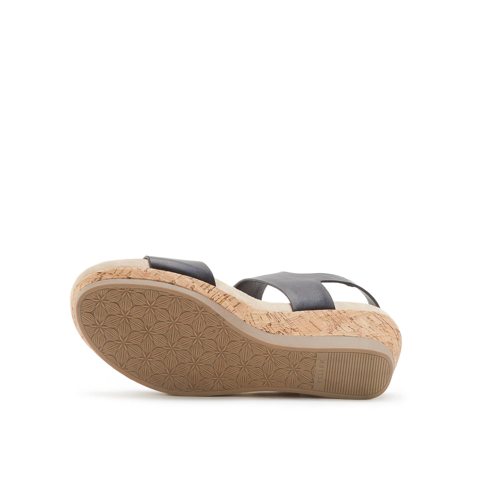 Yellow Shoes | Womens-Sandals-Comfort-Med Wedge/Ankle strap | EMILIE | 