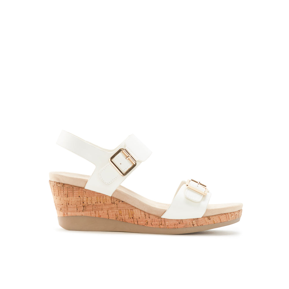 Yellow Shoes | Womens-Sandals-Comfort-Med Wedge/Ankle strap | EMILIE | 