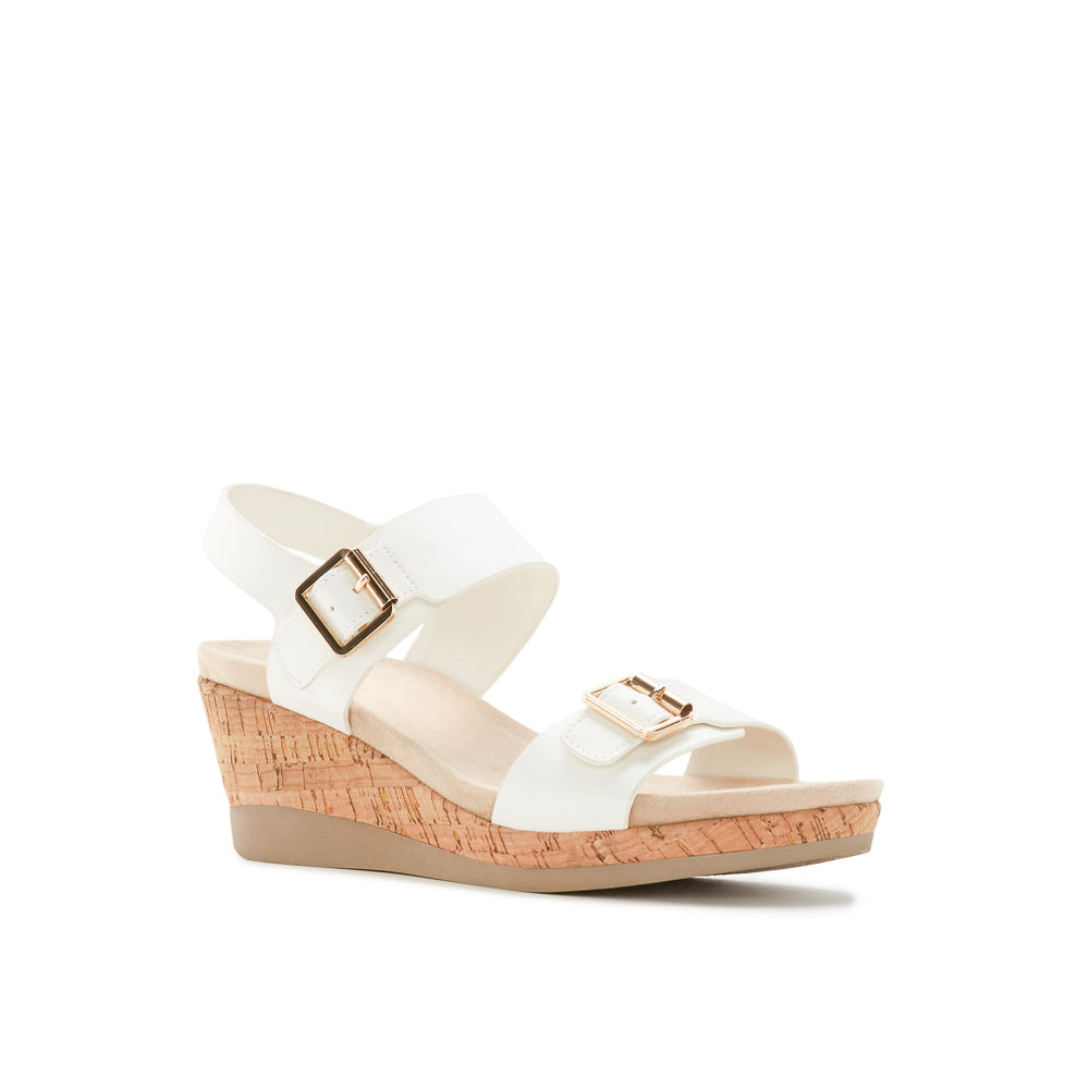 Yellow Shoes | Womens-Sandals-Comfort-Med Wedge/Ankle strap | EMILIE | 