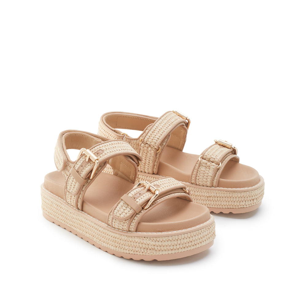 Yellow Shoes | Womens-Sandals-Casual-Flat/Ankle strap | DISTRICT | 