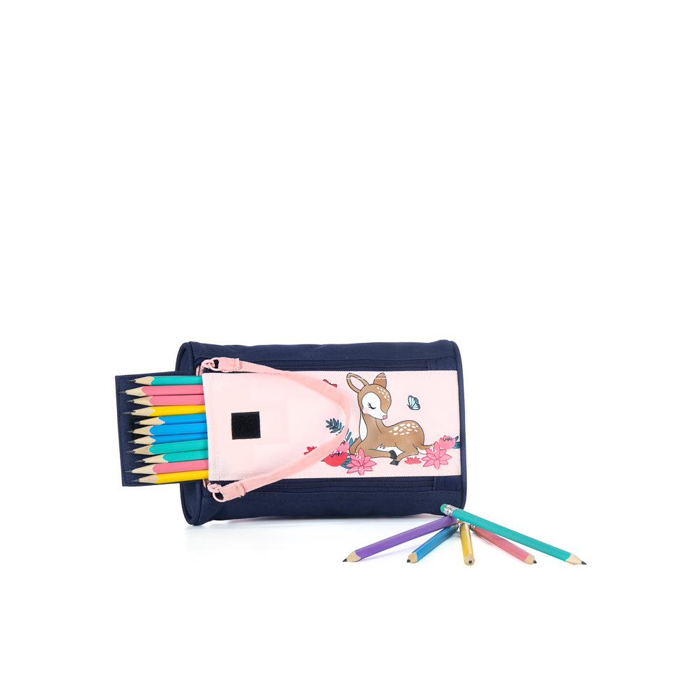 Yellow Shoes | Kids Pencil Cases | Accessories | LOUIS GARNEAU | BAMBI 2 ZIPPERS PENCIL CASE | 120978-43-LG_BAMBIE_ETUI_A_CRAYONS_2_ZIPPERS-03-LOUIS GARNEAU | BAMBI 2 ZIPPERS PENCIL CASE-Kids Pencil Cases | Accessories-Yellow Shoes-Yellow Shoes