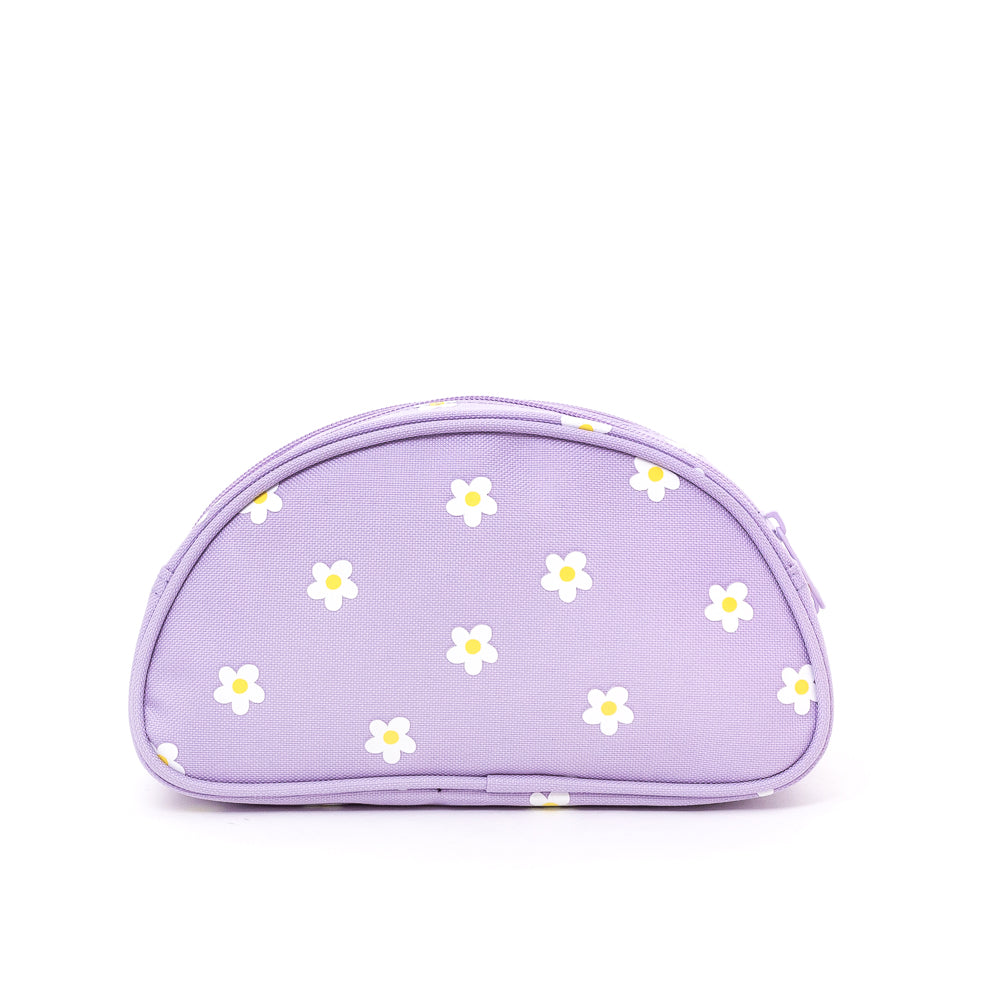 Yellow Shoes | Kids Pencil Cases | Accessories | ORO | DAISY HALF-MOON 2 ZIP PENCIL CASE | 120996-51-ORO_MARGUERITE_ETUI_A_CRAYONS-03-ORO | DAISY HALF-MOON 2 ZIP PENCIL CASE-Kids Pencil Cases | Accessories-Yellow Shoes-Yellow Shoes