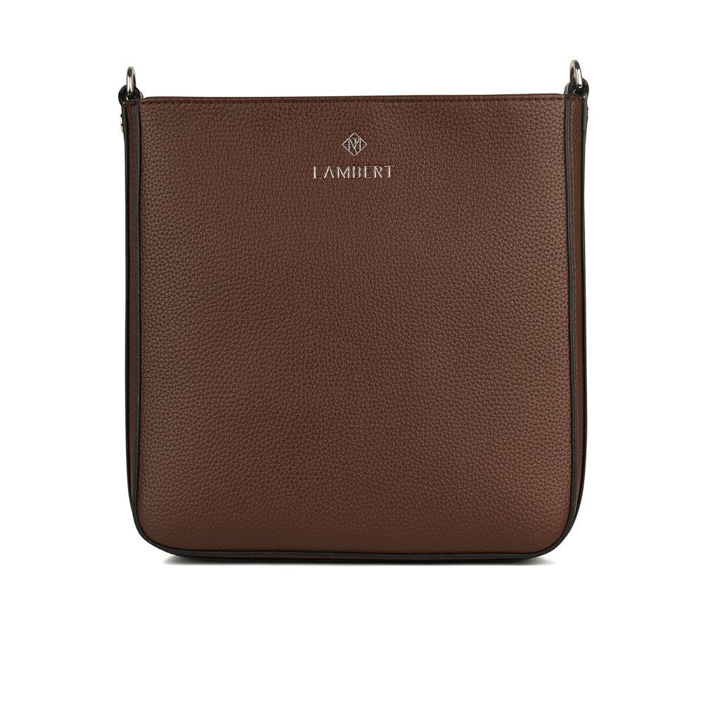 121740-10-NATALIACHOCOLATE-01-LAMBERT | THE NATALIA-Women's Handbags | Accessories-Lambert-Yellow Shoes