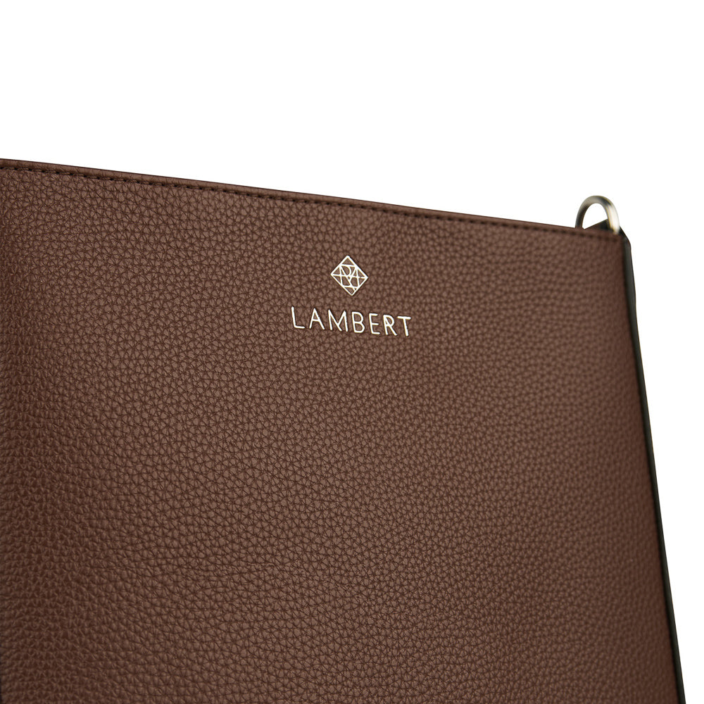 121740-10-NATALIACHOCOLATE-03-LAMBERT | THE NATALIA-Women's Handbags | Accessories-Lambert-Yellow Shoes