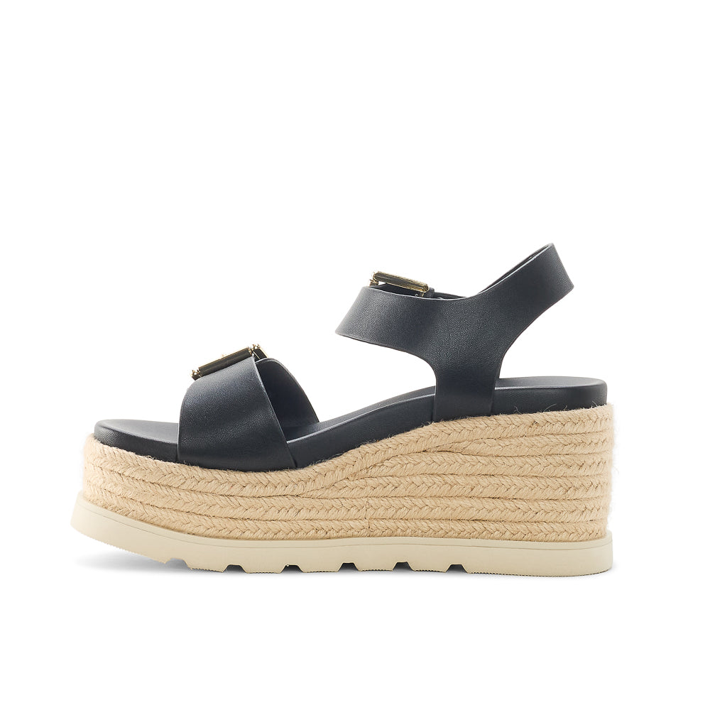Yellow Shoes | Womens-Sandals-Casual-Med Wedge/Ankle strap | BARBADE | 