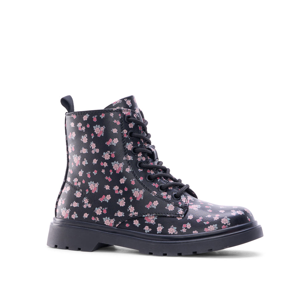 Yellow Shoes | Junior Kids Fashion Light Boots | MELODY JR FLORAL | 122401-04-MELODY_JR_FLORAL-03-MELODY JR FLORAL-Junior Kids Fashion Light Boots-Yellow-Yellow Shoes