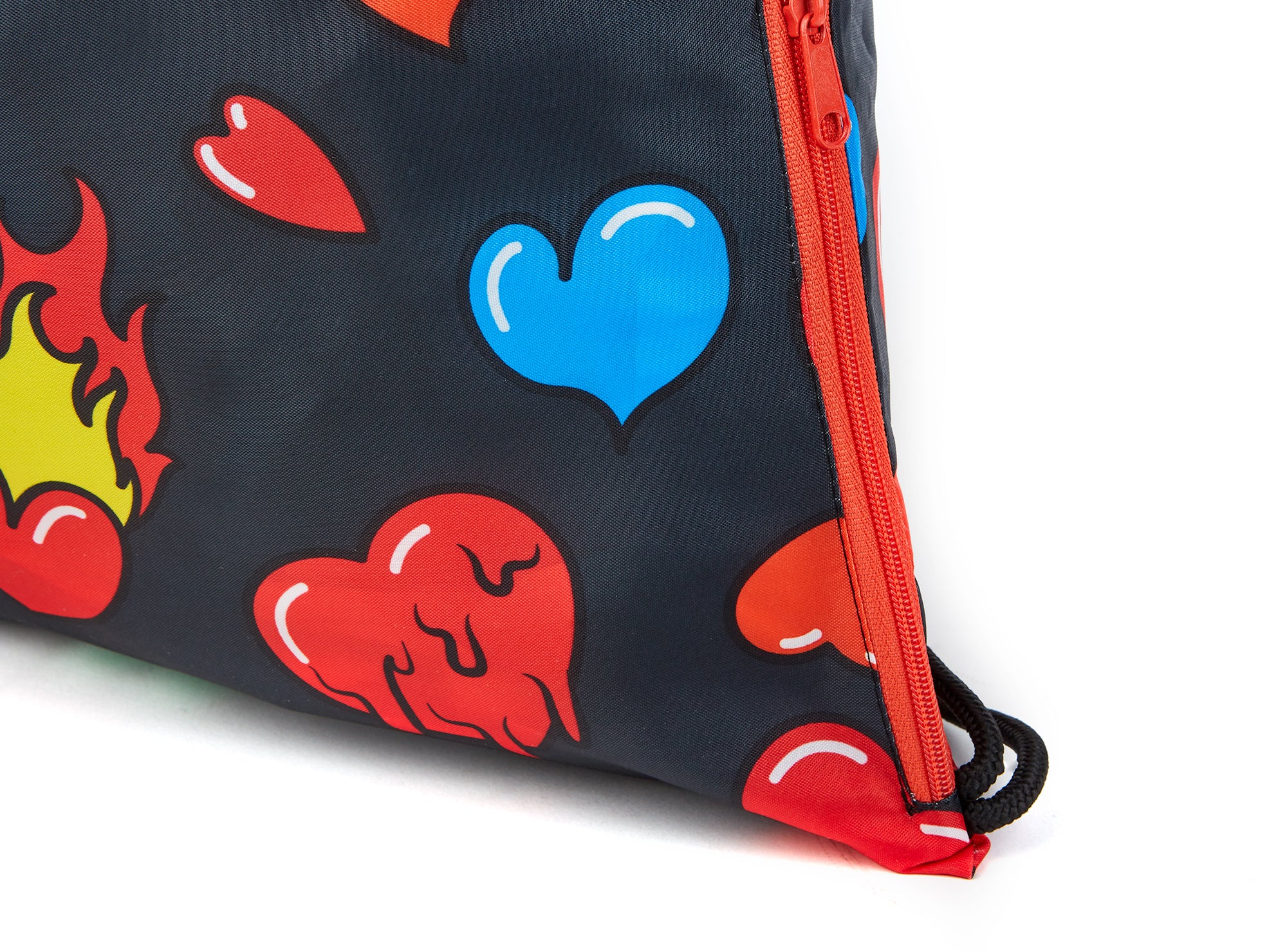 Yellow Shoes | Accessories-Girls-School Items-Shoe Bag | Loqi Sac fourre-tout Pop Hearts | 109544-71-loqi-03-Loqi Pop Hearts Tote bag-Accessories Kids-Loqi-Yellow Shoes