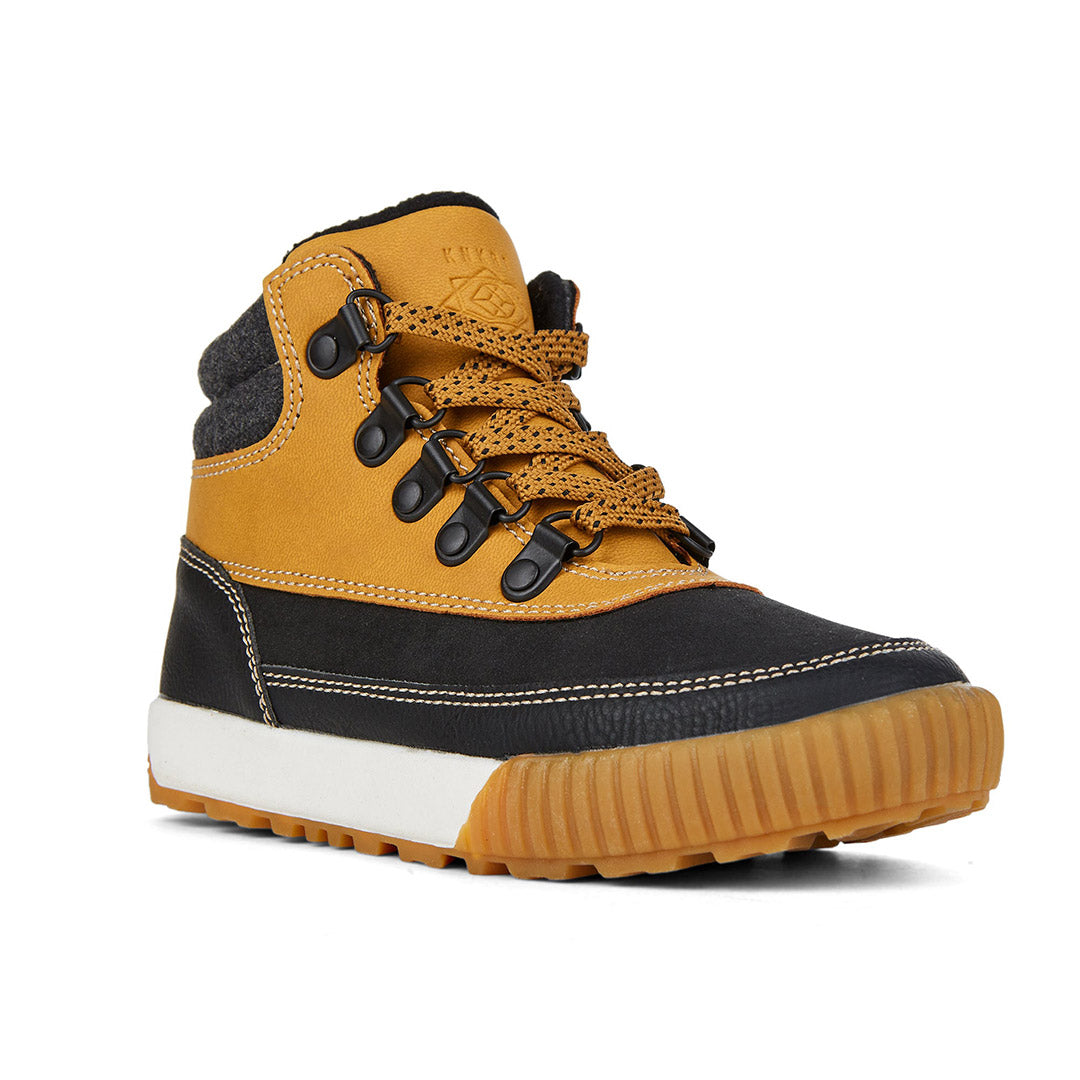 Yellow Shoes | Boys-Light Boots-Casual-Laced | Dripper | 109915-66-dripper-03-Dripper-Junior Kids Fashion Light Boots-Konkrete-Yellow Shoes