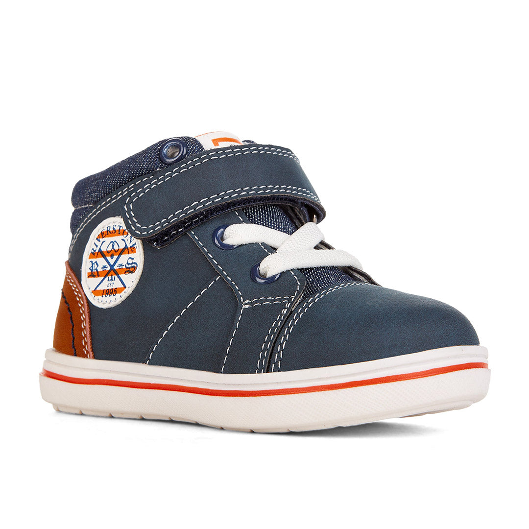 Yellow Shoes | Baby-Bootie-Boys-Velcro | Greg | 110841-43-greg-03-Greg-Baby Booties-Riverstone-Yellow Shoes