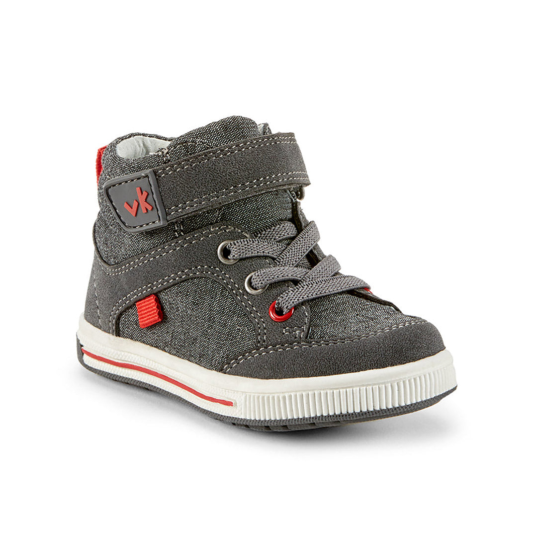 Yellow Shoes | Baby-Bootie-Boys-Velcro | Overcast | 111732-05-overcast-2-Overcast-Baby Booties-Konkrete-Yellow Shoes