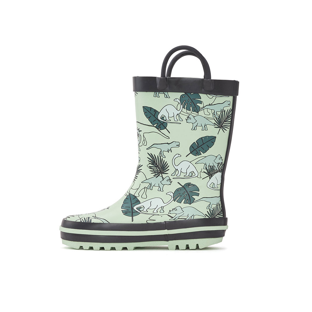 Yellow Shoes | Toddler-Rainwear-Boys-Rain Boot | Tyrannosaur | 113078-60-TYRANNOSAUR-3-Tyrannosaur-Baby Rain boots and Rainwear-Yellow-Yellow Shoes