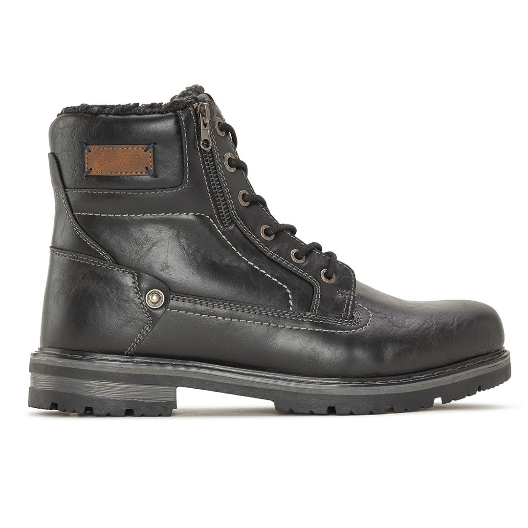 Advance Mens Light Casual Winter Boots Yellow Shoes 7 Black