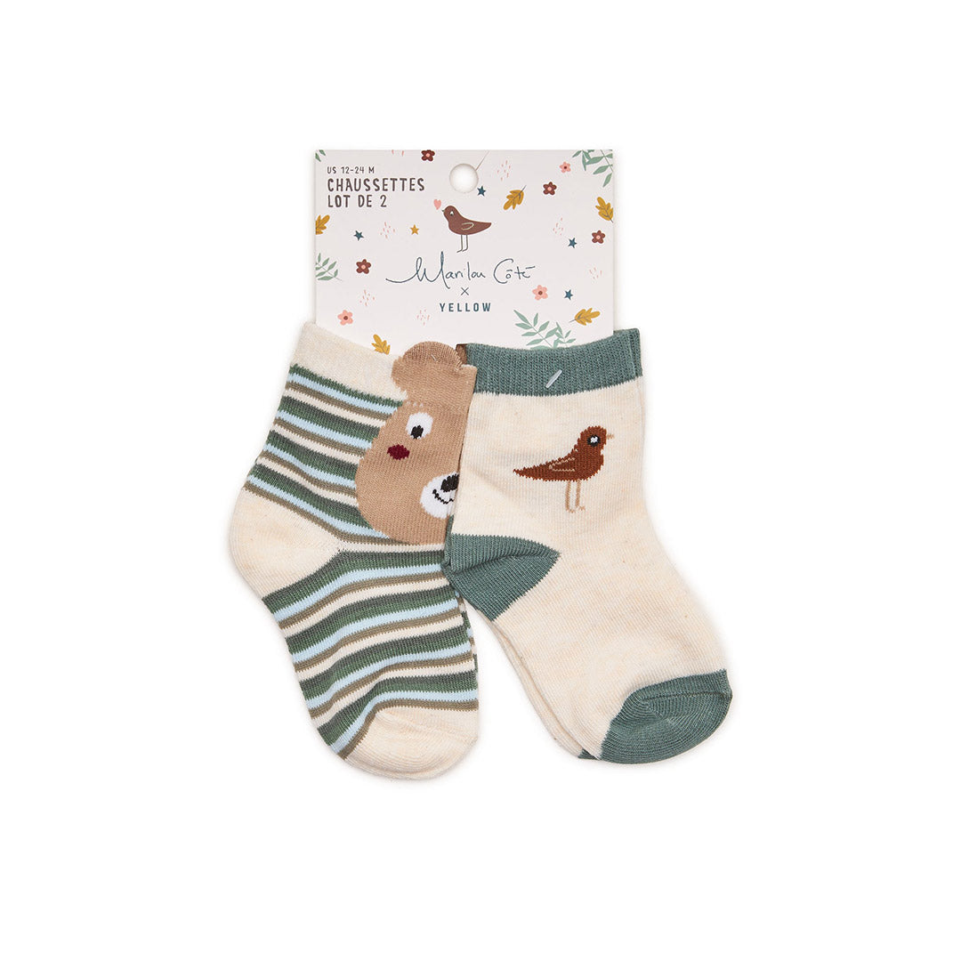 115933-21-CHAUSETTECHARLIE-1-115933-21-Charlie's Socks Set-Kids Socks | Accessories-Yellow-Yellow Shoes