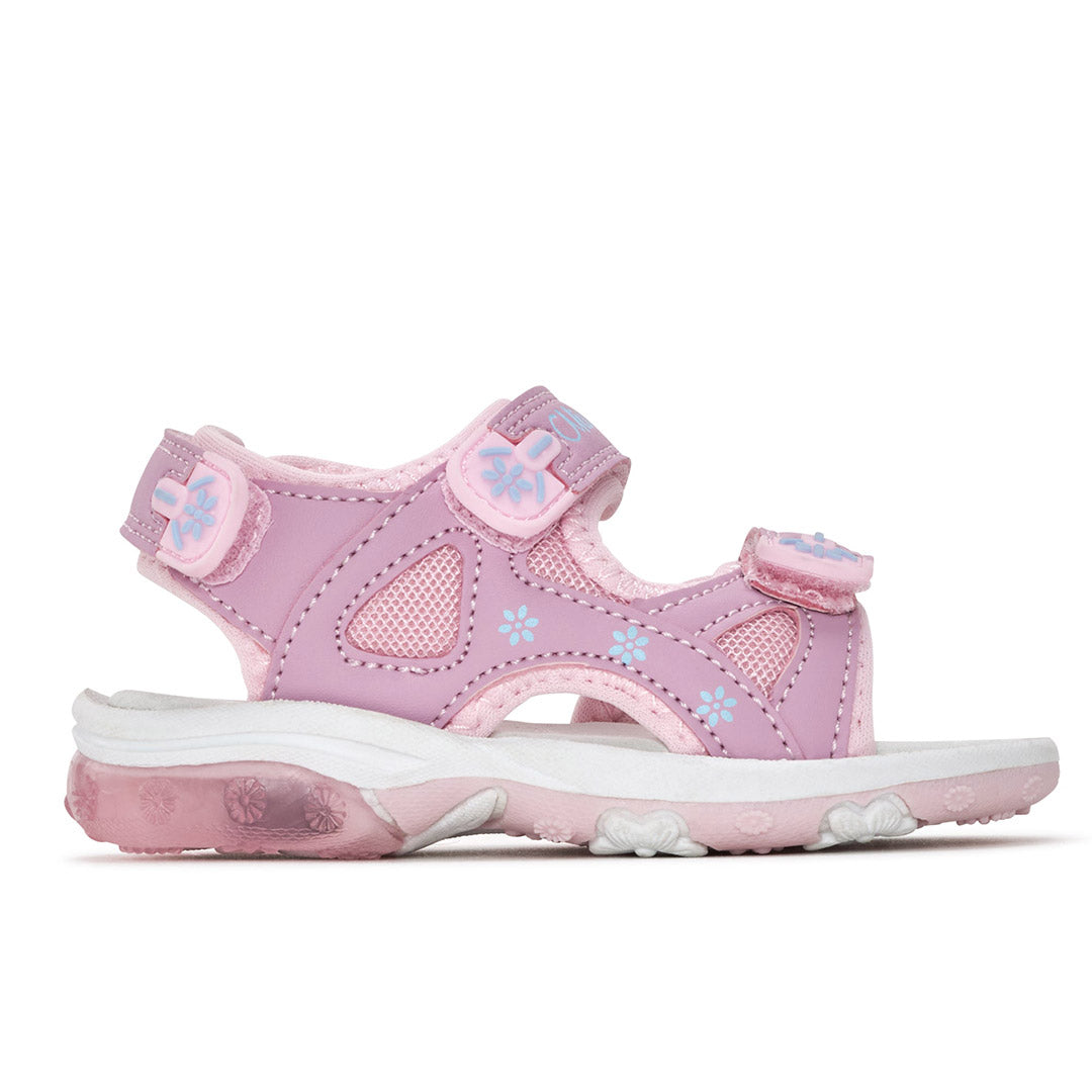 Stella Baby Girls Velcro LIght Up Sandals Yellow Shoes 6 pink