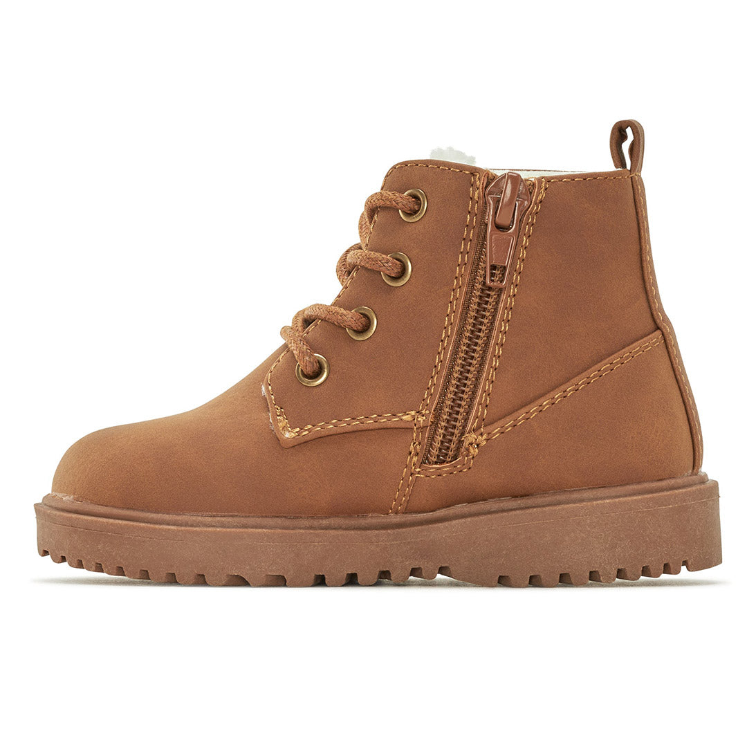 MAX Baby Kids Booties Light Boots Yellow Shoes 9 brown